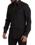 Dolce & Gabbana Elegant Slim Fit Dark Green Cotton Shirt