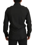 Dolce & Gabbana Elegant Slim Fit Dark Green Cotton Shirt