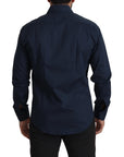 Roberto Cavalli Navy Elegance Cotton Dress Shirt