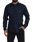 Roberto Cavalli Navy Elegance Cotton Dress Shirt
