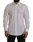 Dolce & Gabbana Elegant Slim Fit White Martini Dress Shirt