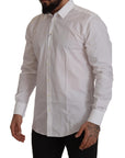 Dolce & Gabbana Elegant Slim Fit White Martini Dress Shirt