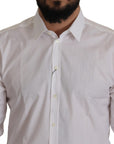 Dolce & Gabbana Elegant Slim Fit White Martini Dress Shirt