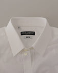 Dolce & Gabbana Elegant Slim Fit White Martini Dress Shirt