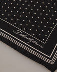 Dolce & Gabbana Elegant Black Silk Polka Dot Men's Scarf