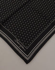 Dolce & Gabbana Elegant Black Silk Polka Dot Men's Scarf