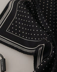Dolce & Gabbana Elegant Black Silk Polka Dot Men's Scarf