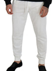 Dolce & Gabbana Elegant White Cotton Sweatpants