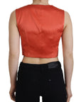 Dolce & Gabbana Elegant Orange Silk Waistcoat