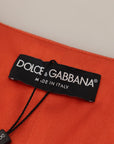 Dolce & Gabbana Elegant Orange Silk Waistcoat