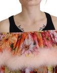 Dolce & Gabbana Elegant Silk Floral Off-Shoulder Blouse