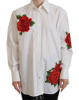 Dolce & Gabbana Elegant Floral Embroidered Silk Blend Shirt