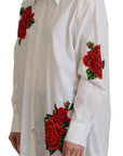 Dolce & Gabbana Elegant Floral Embroidered Silk Blend Shirt