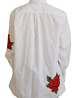 Dolce & Gabbana Elegant Floral Embroidered Silk Blend Shirt