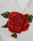 Dolce & Gabbana Elegant Floral Embroidered Silk Blend Shirt