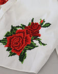 Dolce & Gabbana Elegant Floral Embroidered Silk Blend Shirt