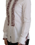 Dolce & Gabbana Elegant White Cotton Polo Top