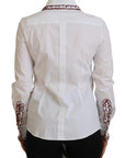 Dolce & Gabbana Elegant White Cotton Polo Top