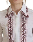 Dolce & Gabbana Elegant White Cotton Polo Top