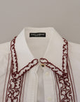 Dolce & Gabbana Elegant White Cotton Polo Top