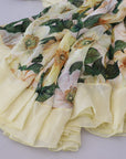 Dolce & Gabbana Floral Silk Pleated Maxi Dress