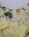 Dolce & Gabbana Floral Silk Pleated Maxi Dress