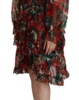 Dolce & Gabbana Elegant Multicolor A-Line Silk Dress