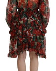 Dolce & Gabbana Elegant Multicolor A-Line Silk Dress