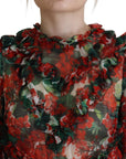 Dolce & Gabbana Elegant Multicolor A-Line Silk Dress