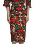 Dolce & Gabbana Enchanting Floral Print Sheath Dress