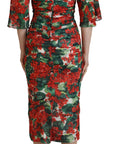 Dolce & Gabbana Enchanting Floral Print Sheath Dress
