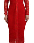 Dolce & Gabbana Elegant Red Bodycon Sheath Dress