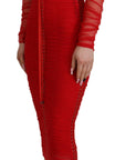 Dolce & Gabbana Elegant Red Bodycon Sheath Dress