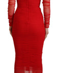 Dolce & Gabbana Elegant Red Bodycon Sheath Dress