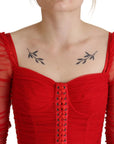 Dolce & Gabbana Elegant Red Bodycon Sheath Dress