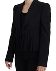 Dolce & Gabbana Elegant Black Stretch Wool Blazer