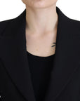 Dolce & Gabbana Elegant Black Stretch Wool Blazer