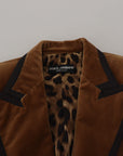 Dolce & Gabbana Elegant Double Breasted Brown Blazer Jacket