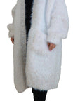 Dolce & Gabbana Elegant White Long Sleeve Cardigan Jacket