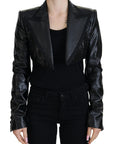 Dolce & Gabbana Elegant Cropped Black Designer Jacket