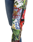 Dolce & Gabbana Patchwork Jacquard Blue Denim Luxury Jeans