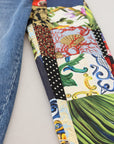 Dolce & Gabbana Patchwork Jacquard Blue Denim Luxury Jeans