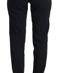 Dolce & Gabbana Elegant Black Wool-Silk Pants