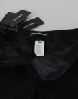 Dolce & Gabbana Elegant Black Wool-Silk Pants