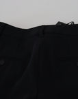 Dolce & Gabbana Elegant Black Wool-Silk Pants