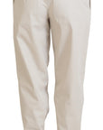 Dolce & Gabbana Chic Beige Cotton Trousers for Elegant Comfort
