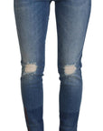 Dolce & Gabbana Elegant Tattered Denim Pants – Chic Casualwear