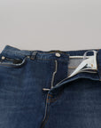Dolce & Gabbana Elegant Blue Denim Pants - Tailored Fit