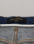 Dolce & Gabbana Elegant Blue Denim Pants - Tailored Fit