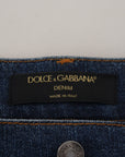 Dolce & Gabbana Elegant Floral Lace Front Denim